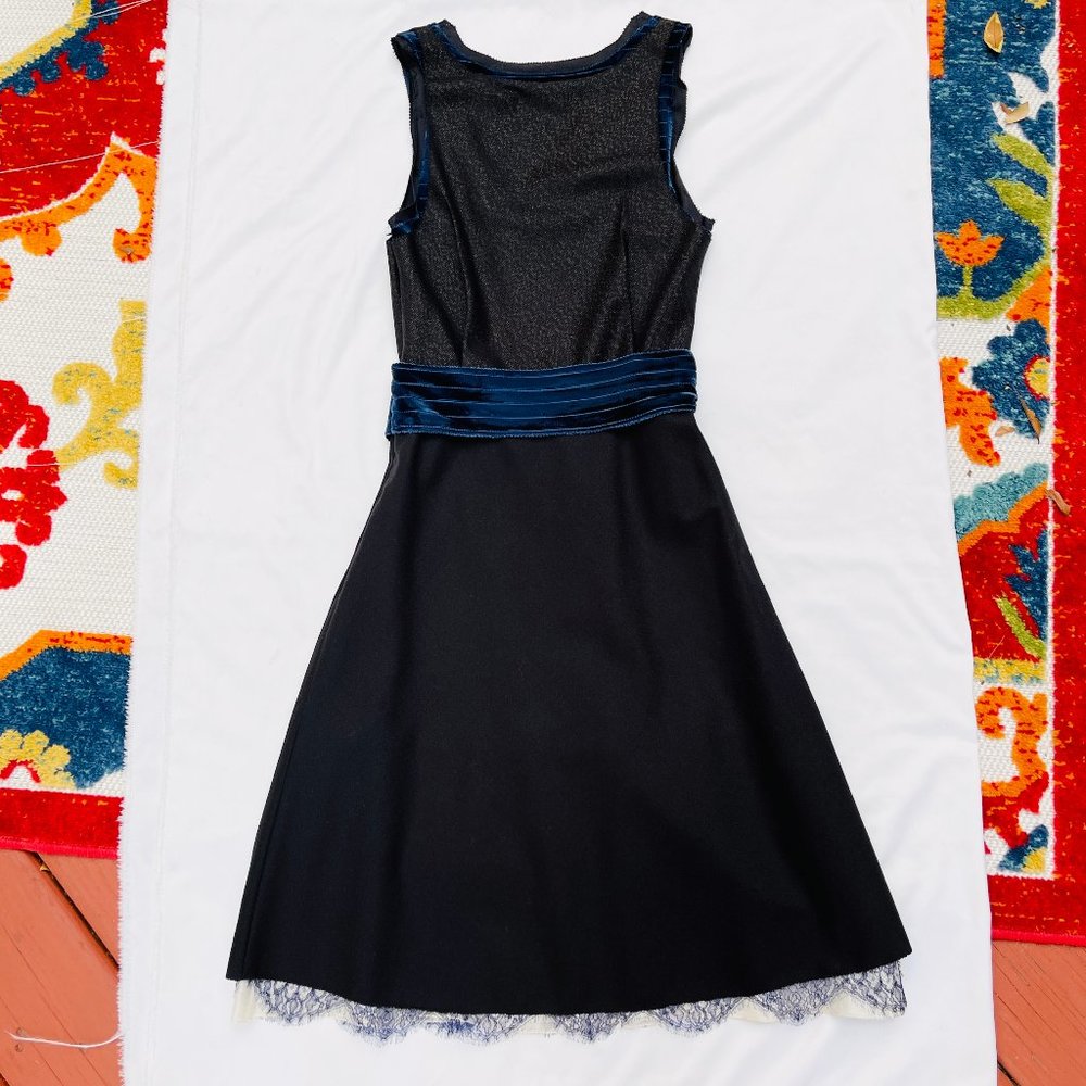 Auc Nina Ricci wool lace and velvet dress IT36 - Picture 4 of 14